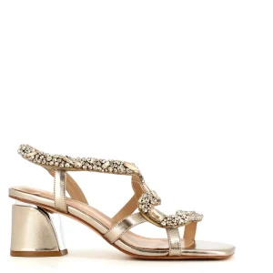 Cinders Shoe Heaven Mid Heel | High Heel*Alma En Pena Crystal Trim Sandal Bronze