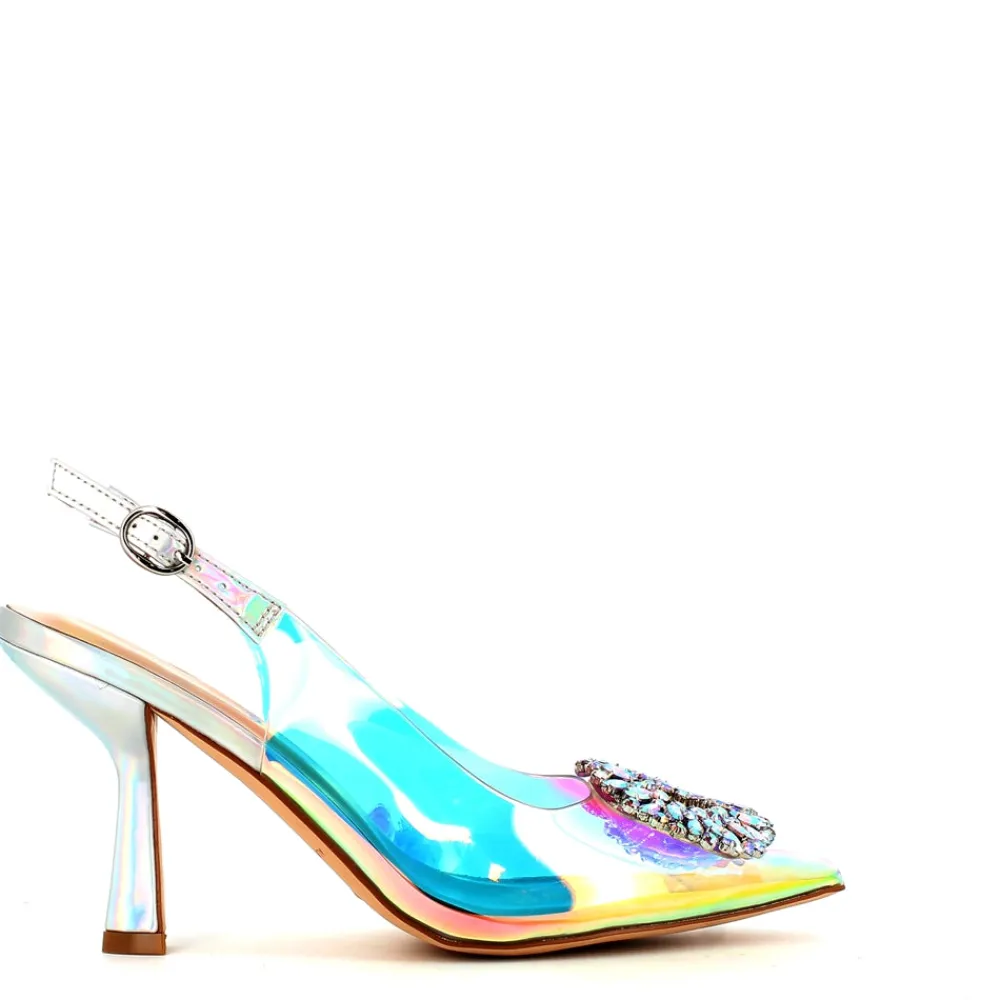 Cinders Shoe Heaven Heeled | Occasion Shoes*Alma En Pena Galaxy Silver Crystal Court