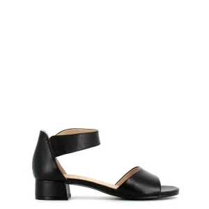 Cinders Shoe Heaven Flat*Caprice Ankle Strap Sandal Black