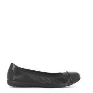 Cinders Shoe Heaven Flats & Ballerina Pumps*Caprice Classic Pump in Black with Patent Trim