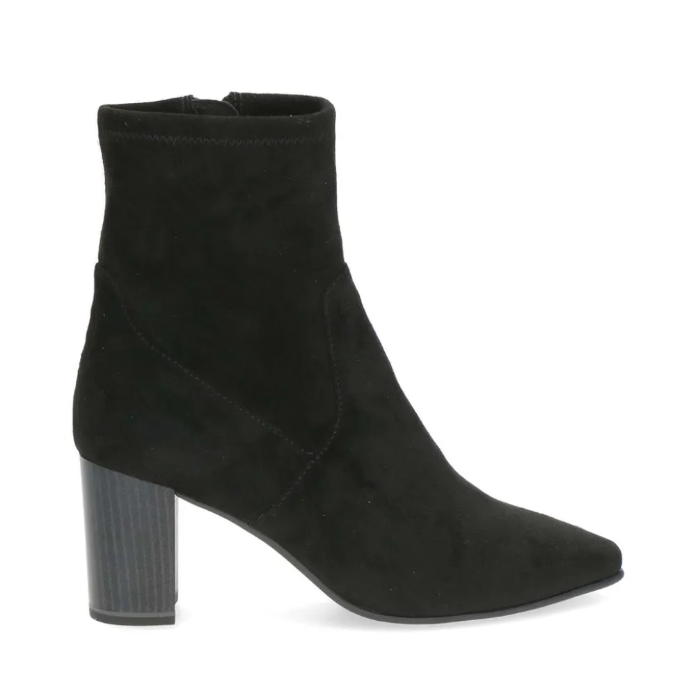 Cinders Shoe Heaven Ankle*Caprice High Heel Stretch Ankle Boot BlacK