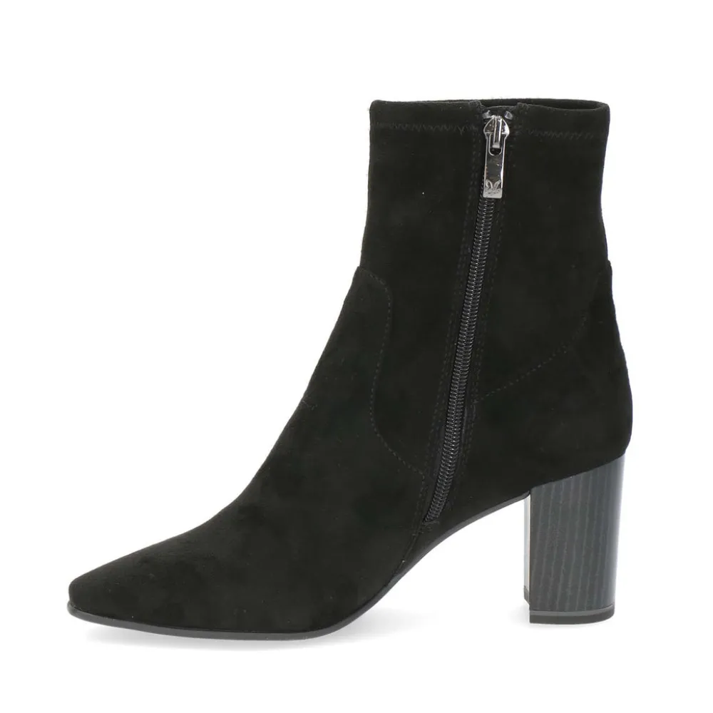 Cinders Shoe Heaven Ankle*Caprice High Heel Stretch Ankle Boot BlacK