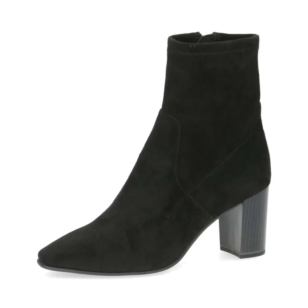 Cinders Shoe Heaven Ankle*Caprice High Heel Stretch Ankle Boot BlacK