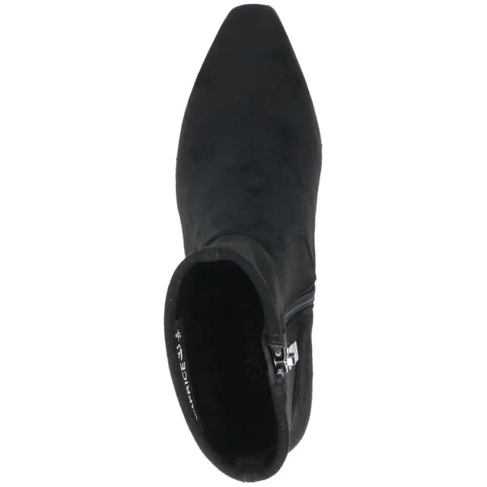 Cinders Shoe Heaven Ankle*Caprice High Heel Stretch Ankle Boot BlacK