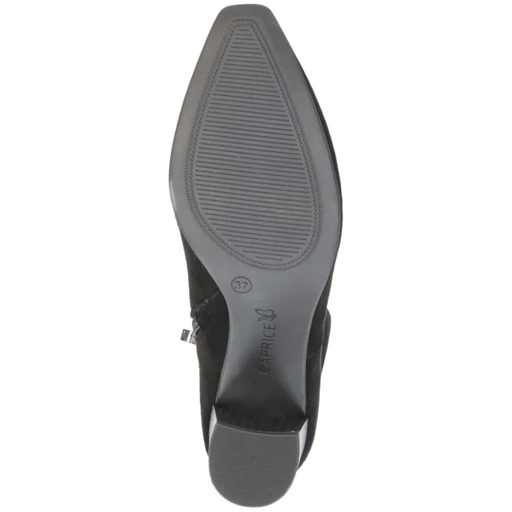 Cinders Shoe Heaven Ankle*Caprice High Heel Stretch Ankle Boot BlacK