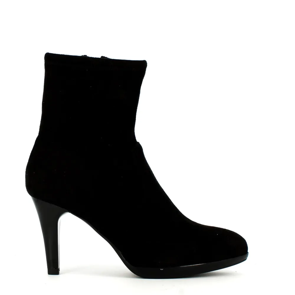 Cinders Shoe Heaven Casual Ankle | Ankle*Caprice Stretch Platform Ankle Boot Black