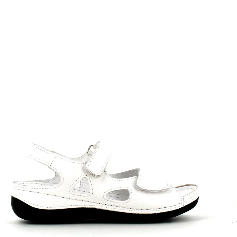Cinders Shoe Heaven Wedge Sandals*Cinders Edit Casual Velcro Sandal White