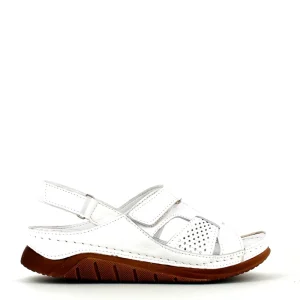 Cinders Shoe Heaven Wedge Sandals*Cinders Edit Casual Wedge Velcro Sandal White