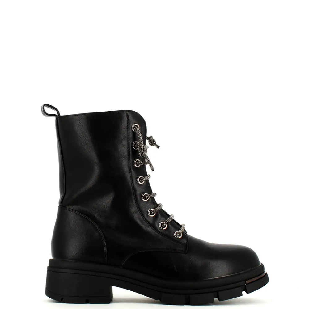 Cinders Shoe Heaven Casual Ankle | Ankle*Cinders Edit Crystal Laced Boot Black
