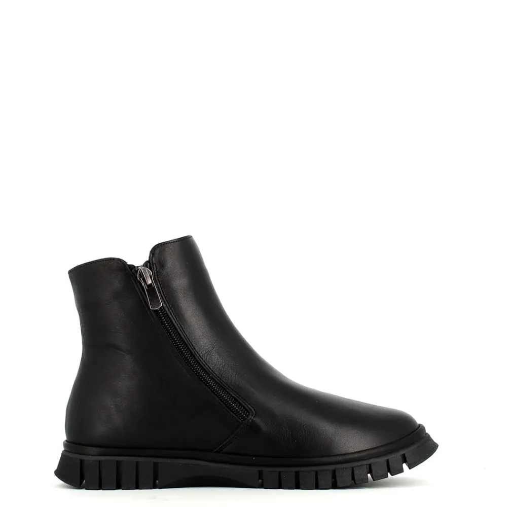 Cinders Shoe Heaven Casual Ankle | Ankle*Cinders Edit Double Zip Ankle Boot Black
