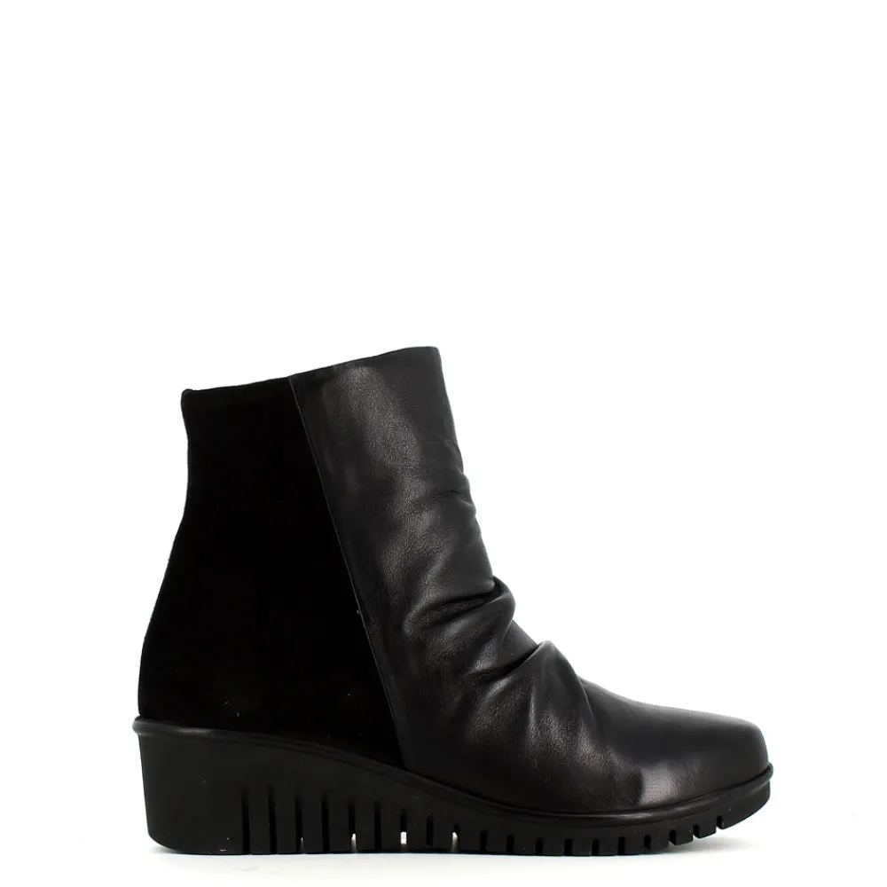 Cinders Shoe Heaven Casual Ankle | Ankle*Cinders Edit Wedge Ankle Boot Black Comb