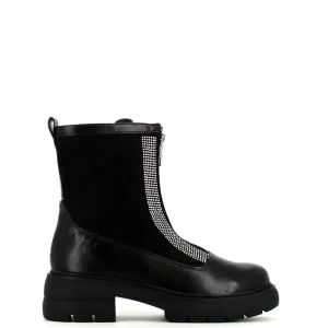 Cinders Shoe Heaven Casual Ankle | Ankle*Claudia Ghizzani Diamante Zip Boot Black