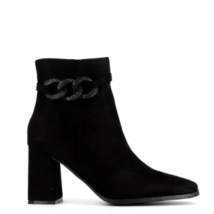 Cinders Shoe Heaven Ankle*Claudia Ghizzani Jet Crystal Ankle Boot Black