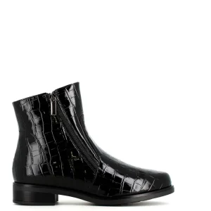 Cinders Shoe Heaven Casual Ankle | Ankle*Comart Ankle Boot Croco Black