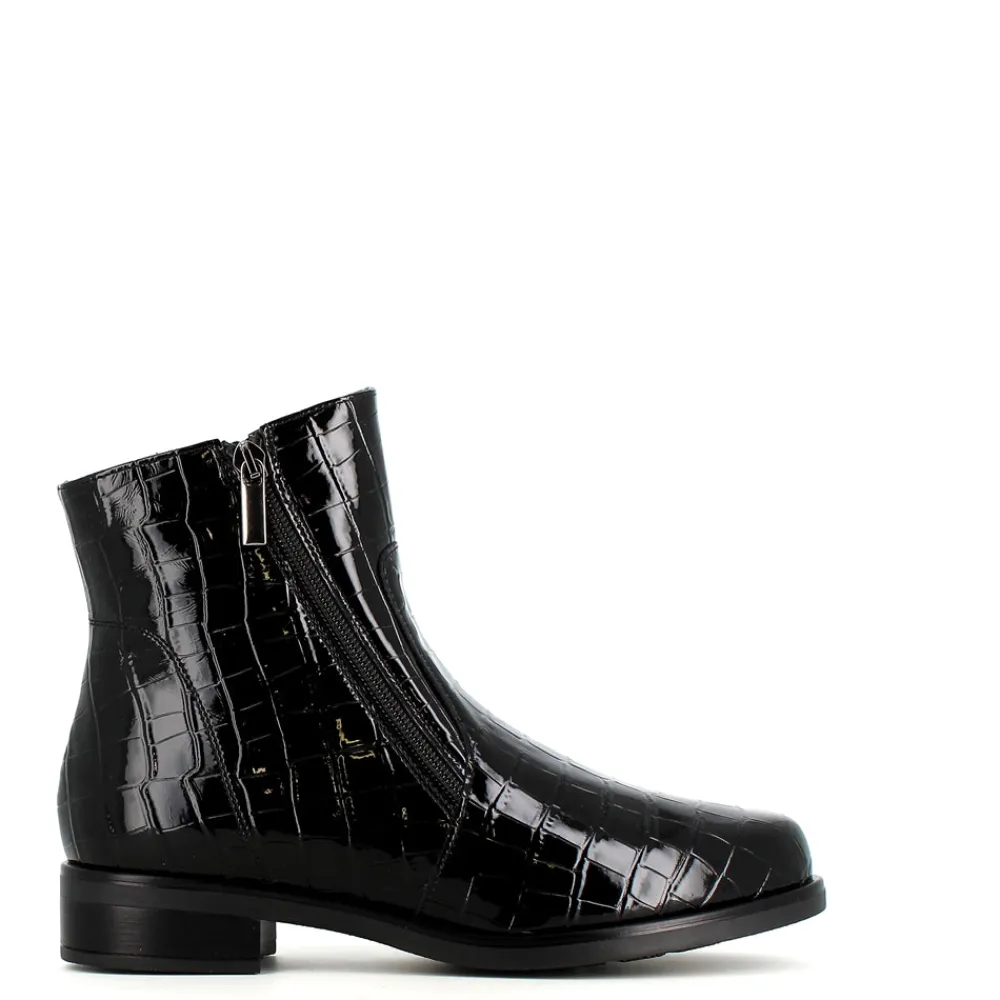 Cinders Shoe Heaven Casual Ankle | Ankle*Comart Ankle Boot Croco Black