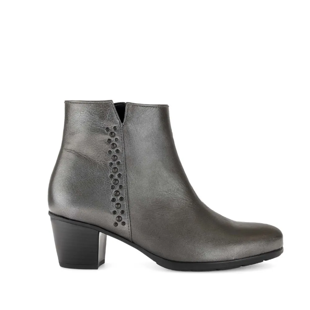 Cinders Shoe Heaven Ankle | Mid Heel*Gabor Classic Stud Ankle Boot Antic Silver
