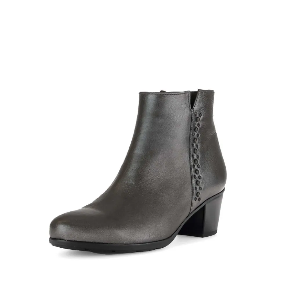 Cinders Shoe Heaven Ankle | Mid Heel*Gabor Classic Stud Ankle Boot Antic Silver