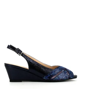 Cinders Shoe Heaven Wedge Sandals | Wedge*Glamour Minsk Occasion Wedge Navy