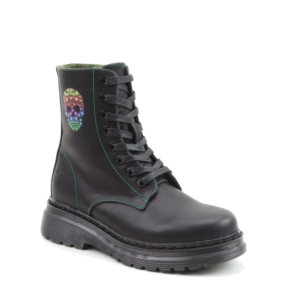 Cinders Shoe Heaven Ankle*Heavenly Feet Cruz Ankle Boot Skull