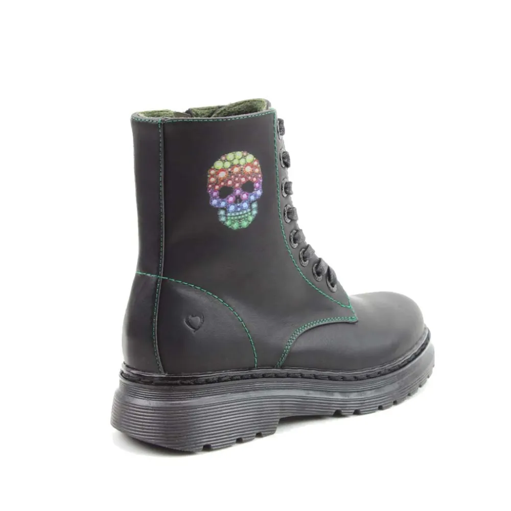 Cinders Shoe Heaven Ankle*Heavenly Feet Cruz Ankle Boot Skull