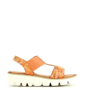 Cinders Shoe Heaven Wedge Sandals*Heavenly Feet Ritz Sandal Orange