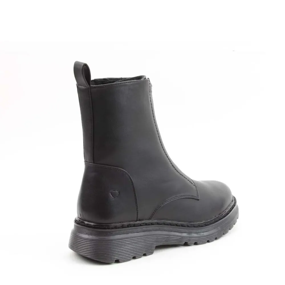 Cinders Shoe Heaven Casual Ankle | Ankle*Heavenly Feet Yolanda Zip Boot Black