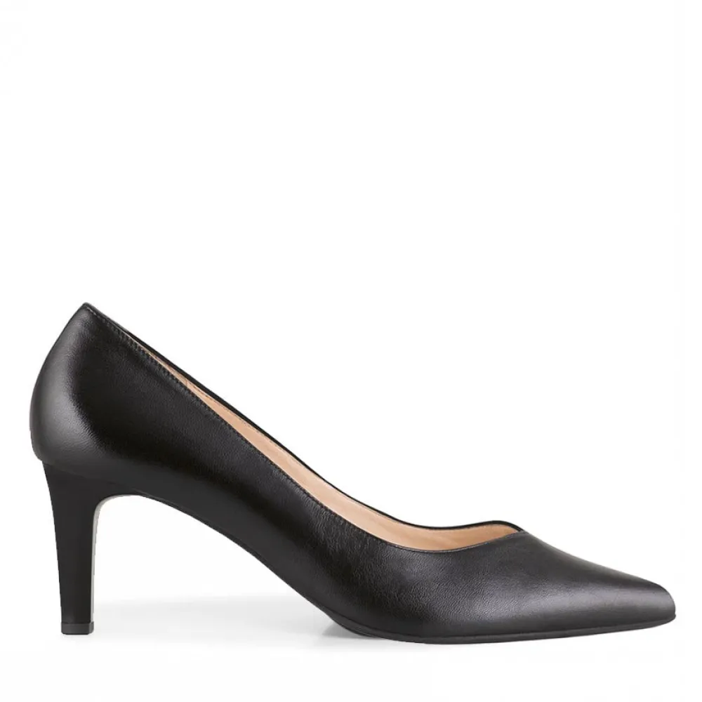 Cinders Shoe Heaven Occasion Shoes | Mid Heel*Hogl Classic Court Shoe Black Leather