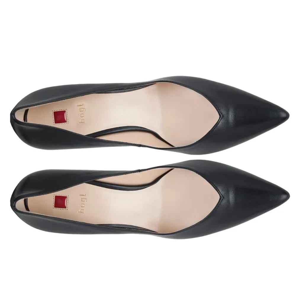 Cinders Shoe Heaven Occasion Shoes | Mid Heel*Hogl Classic Court Shoe Black Leather