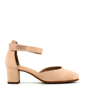 Cinders Shoe Heaven Occasion Shoes*Jana Ankle Strap Shoe Beige