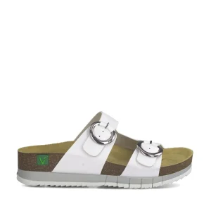 Cinders Shoe Heaven Flat*Jana Buckle Sandal White