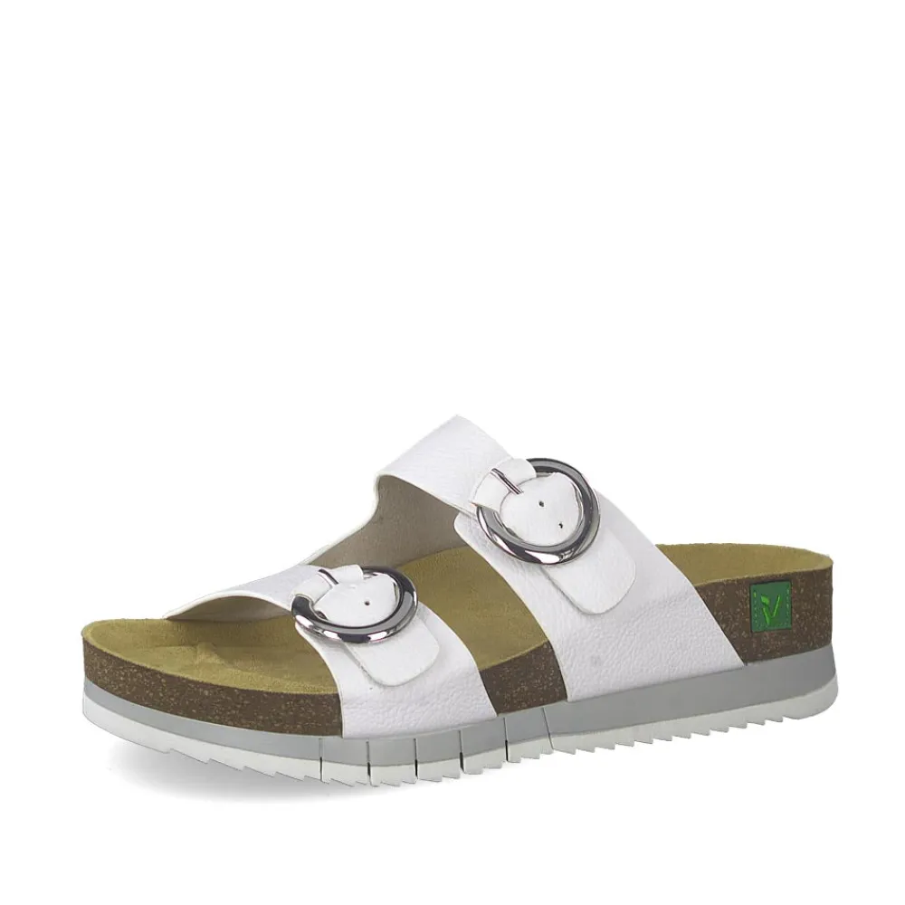Cinders Shoe Heaven Flat*Jana Buckle Sandal White