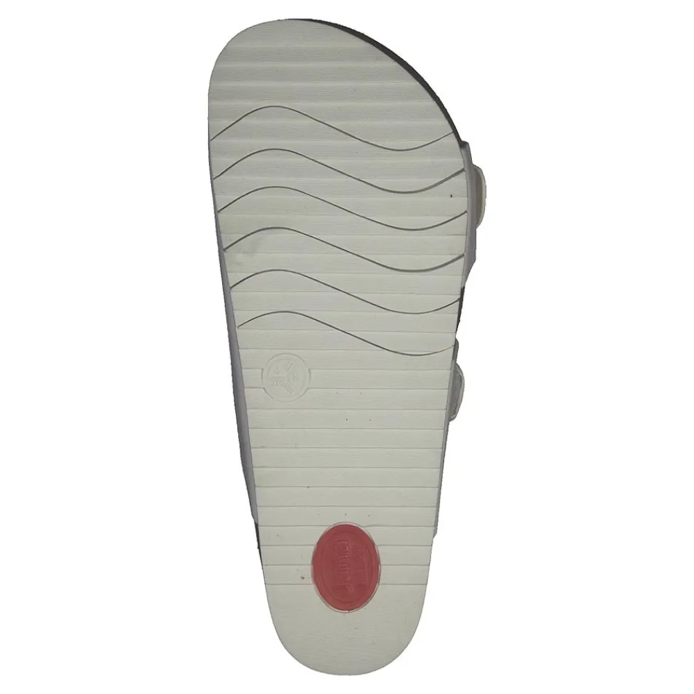 Cinders Shoe Heaven Flat*Jana Buckle Sandal White