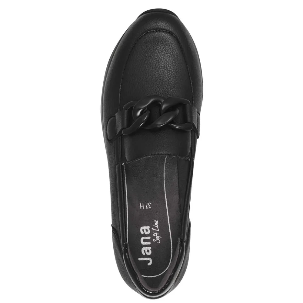 Cinders Shoe Heaven Wedge*Jana Classic Loafer Black