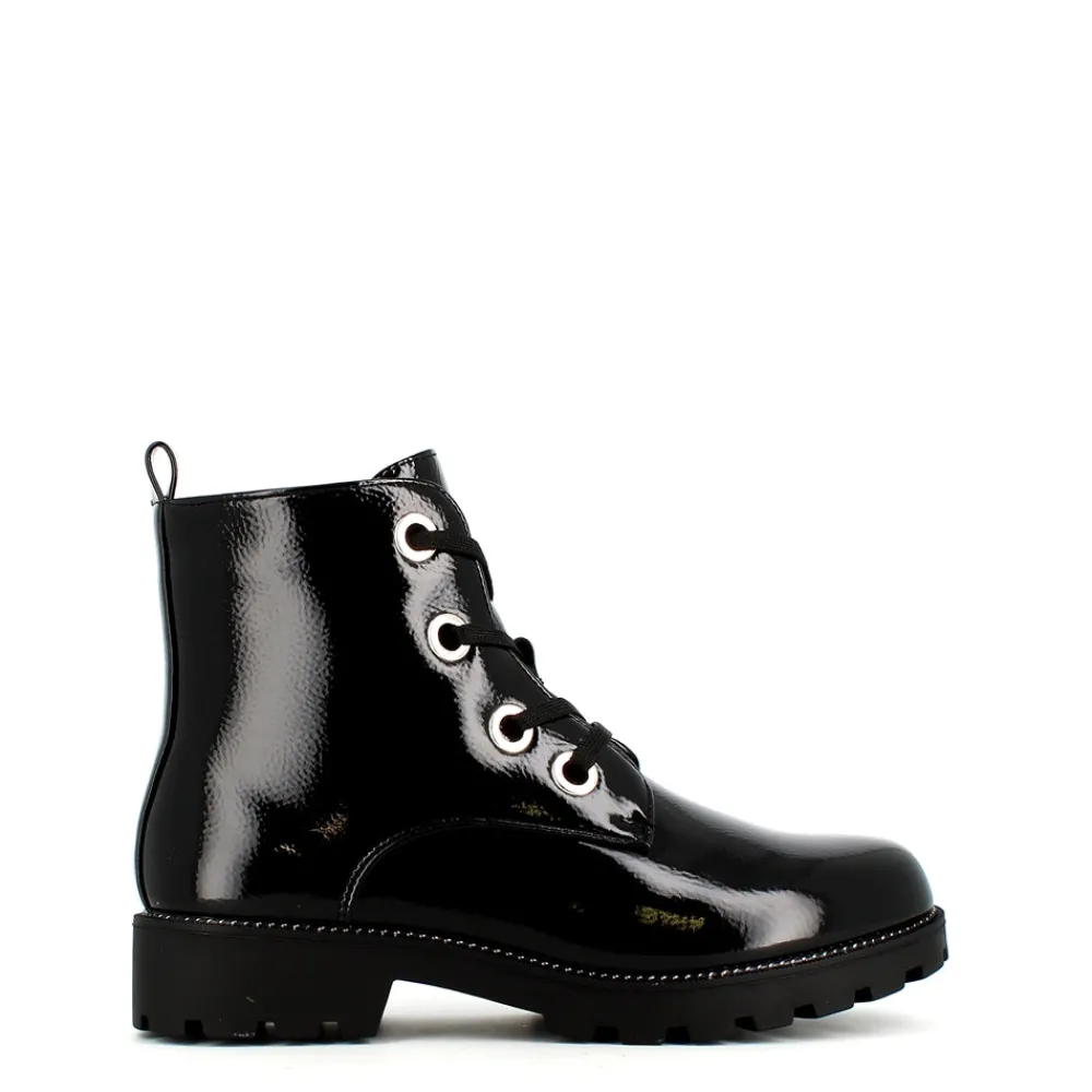 Cinders Shoe Heaven Ankle*Les Arlésiennes Patent Ankle Boot Black