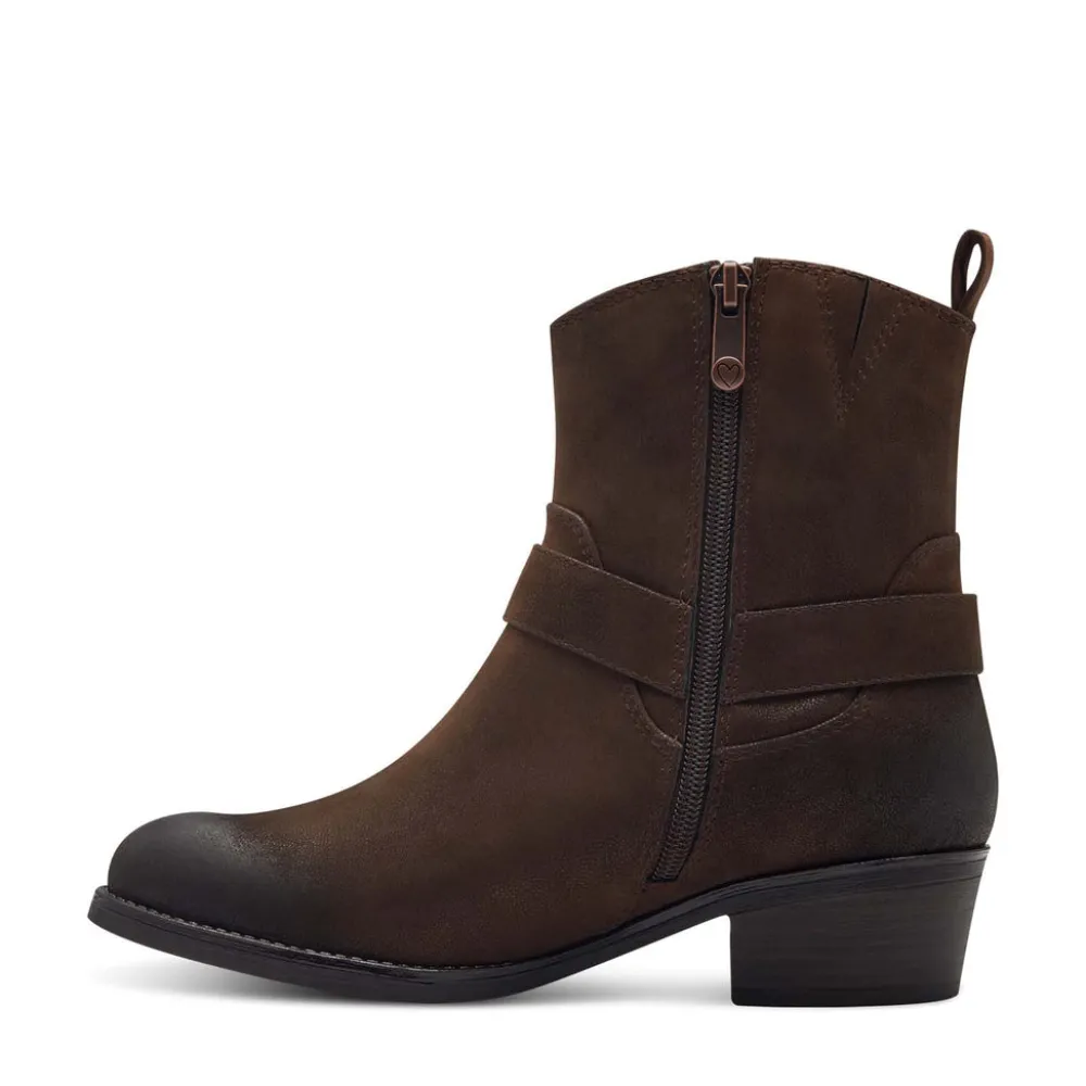 Cinders Shoe Heaven Casual Ankle | Ankle*Marco Tozzi Cowboy Boot Cafe Nubuck
