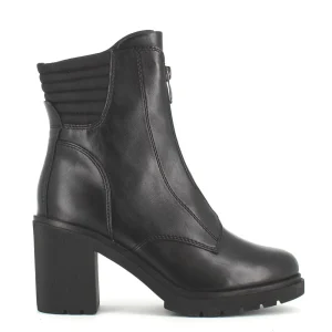 Cinders Shoe Heaven Casual Ankle | Ankle*Marco Tozzi Front Zipper Chunky Boot Black