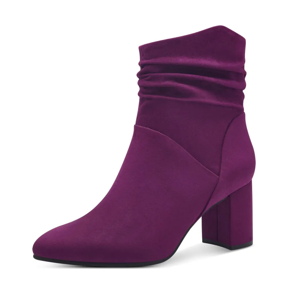 Cinders Shoe Heaven Ankle*Marco Tozzi Slouch Ankle Boot Grape