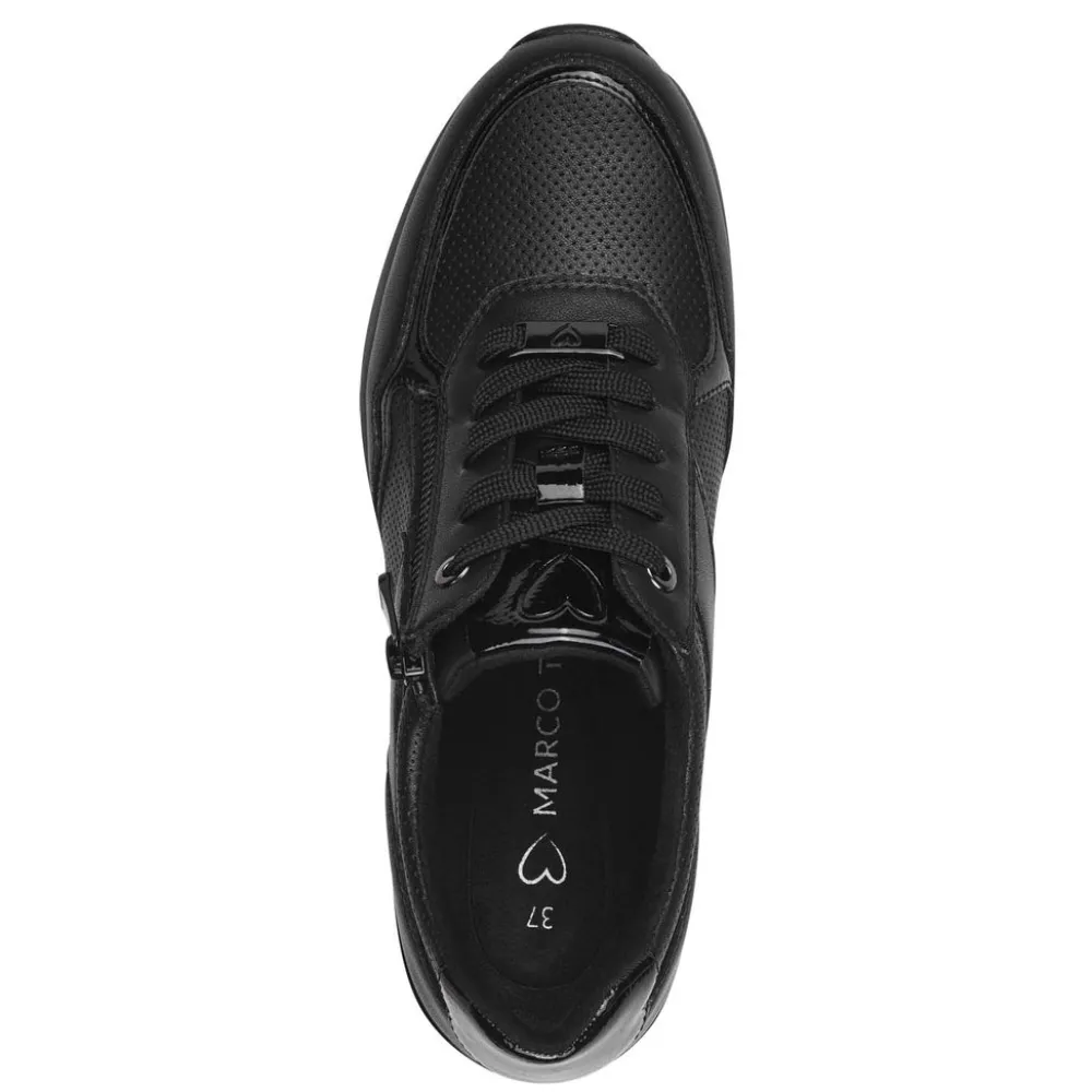 Cinders Shoe Heaven Trainers*Marco Tozzi Wedge Laced Trainer Black