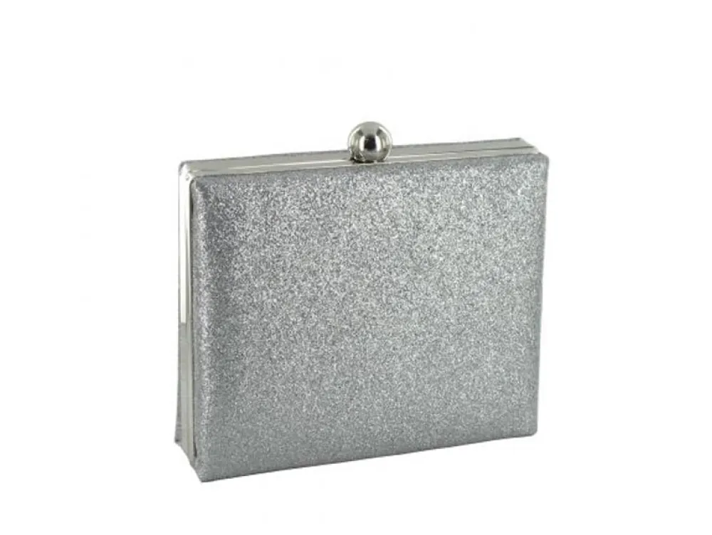 Cinders Shoe Heaven Bags & Accessories*Menbur Glitter Silver Box Bag