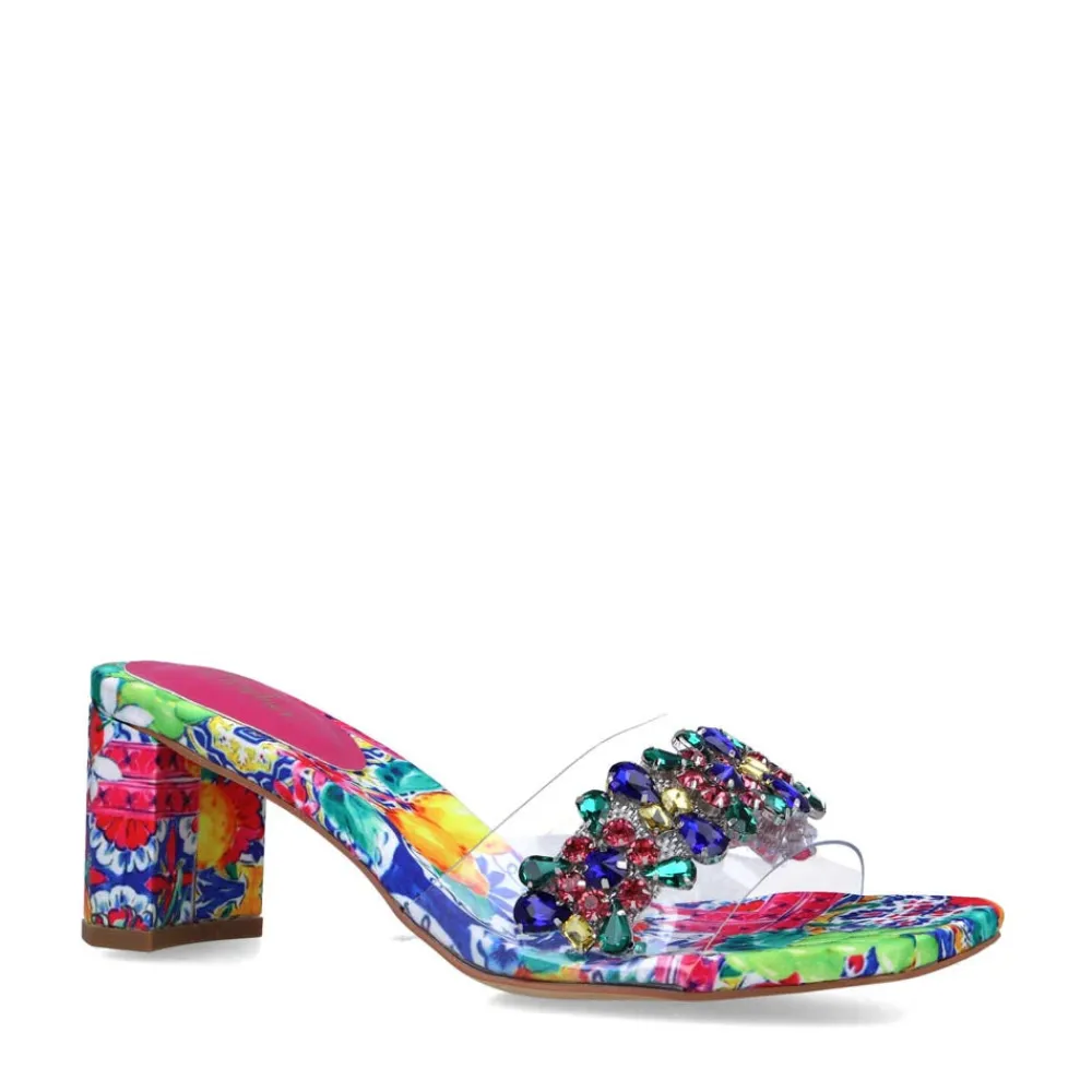 Cinders Shoe Heaven Evening | Heeled*Menbur Perspex Crystal Sandal Multi Floral