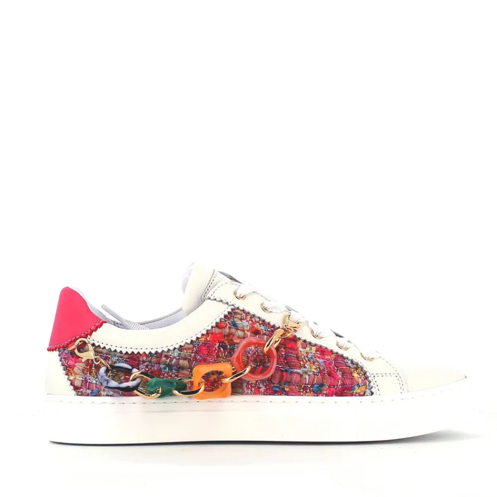 Cinders Shoe Heaven Trainers*Méliné Chain Trainer Brocade White