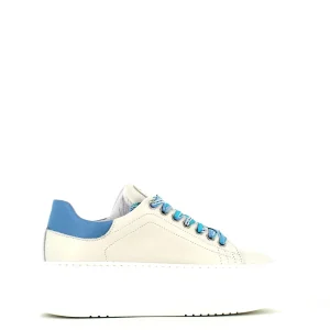Cinders Shoe Heaven Trainers*Méliné Leather Trainer White/Grey/Blue