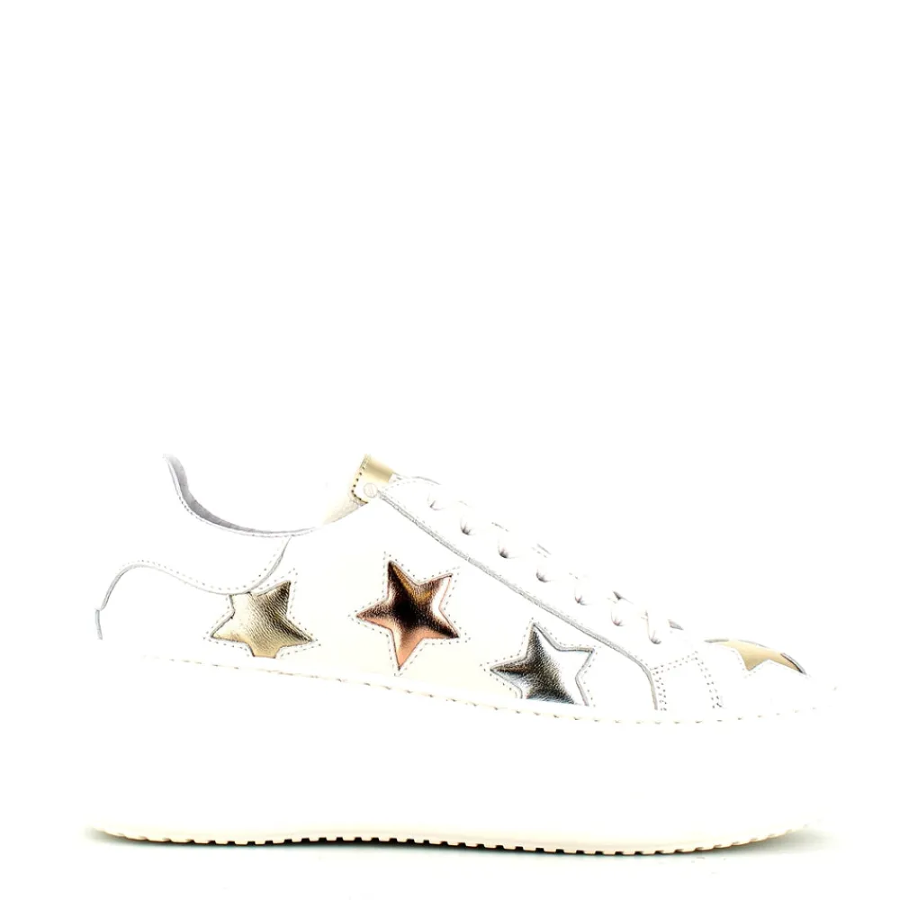 Cinders Shoe Heaven Trainers*Méliné Platform Trainer Stars White Metallic