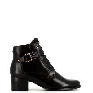 Cinders Shoe Heaven Ankle*Regarde Le Ciel Jolene Laced Buckle Boot Black