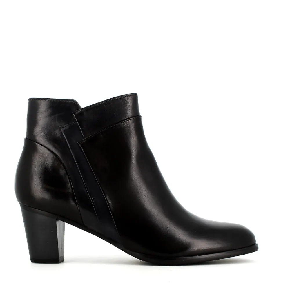 Cinders Shoe Heaven Ankle*Regarde Le Ciel Sonia Ankle Boot Black/Navy/Pewter