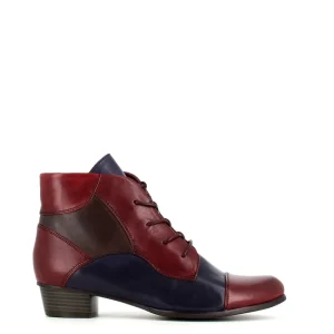 Cinders Shoe Heaven Casual Ankle | Ankle*Regarde Le Ciel Stefany Laced Patchwork Boot Sangria Mix