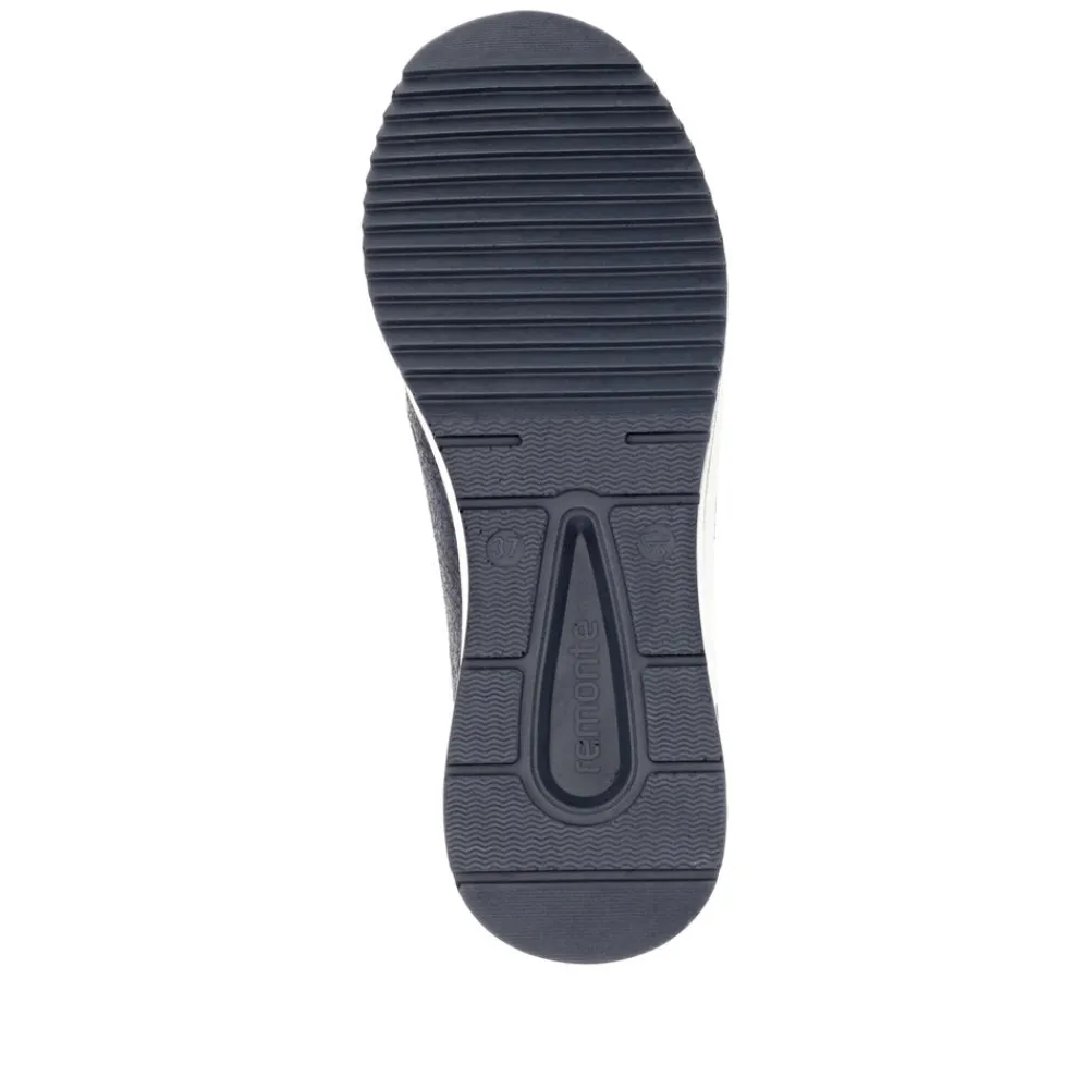 Cinders Shoe Heaven Trainers | Wedge*Remonte Casual Wedge Navy/ Old Silver