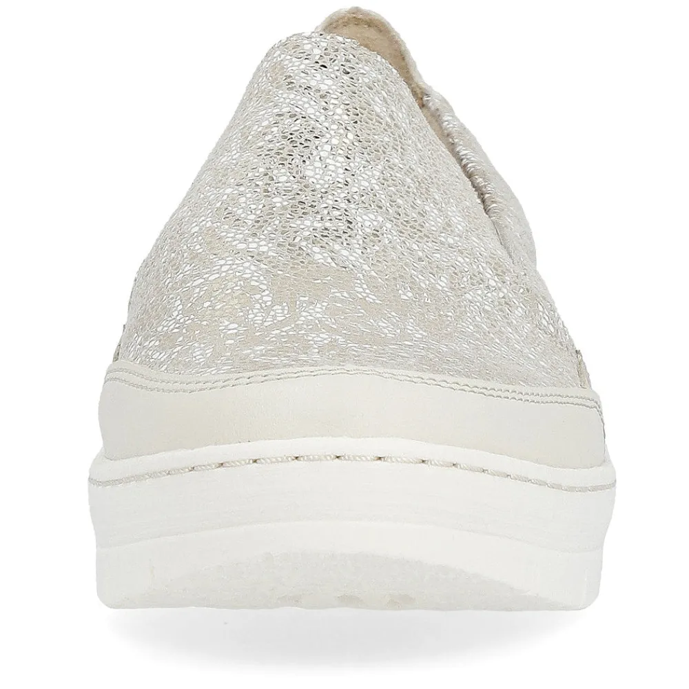 Cinders Shoe Heaven Wedge*Remonte Classic Loafer Shell Metal