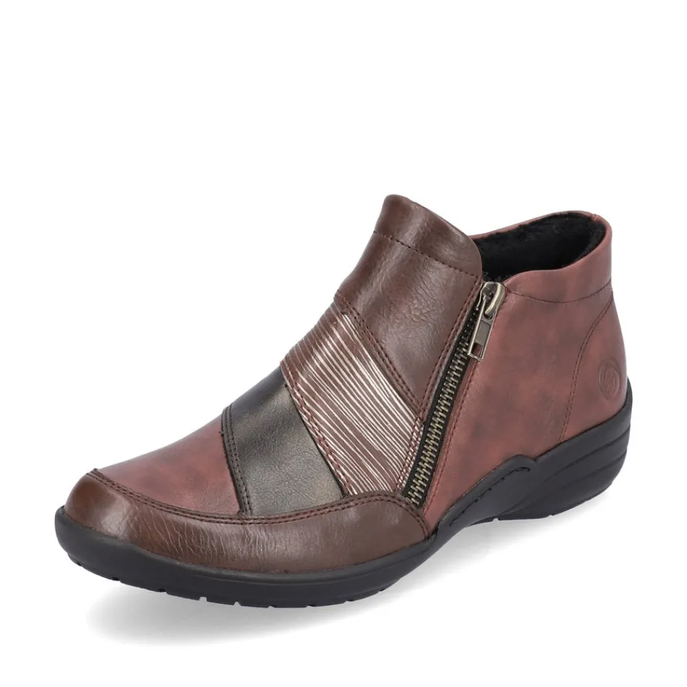 Cinders Shoe Heaven Casual Ankle | Ankle*Remonte High Cut Shoe Burguandy/Multi