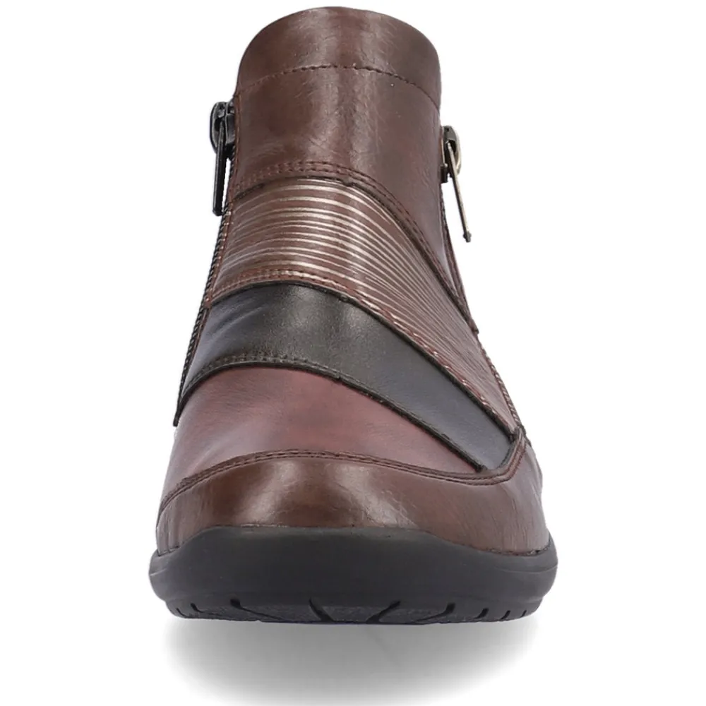 Cinders Shoe Heaven Casual Ankle | Ankle*Remonte High Cut Shoe Burguandy/Multi